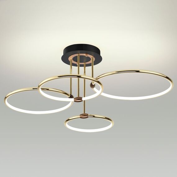 LUMION 5283/96CL LEDIO LN23 228 золотой, коричневый Люстра потолочная LED 96W 3000-6000K 4546Лм 220V URSULA, изображение 3