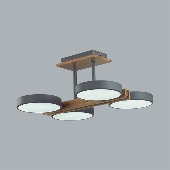 LUMION 8031/72CL LEDIO LN25 264 серый, дерево/металл, акрил Потолочный светильник LED 72W 3000-6000К 220V PLATO, изображение 3