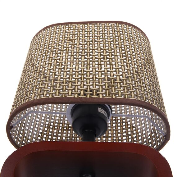 LUMION 8200/1T COUNTY LN25 391 кофейный/коричневый, дерево/текстиль Настольная лампа E27 1*60W 220V MADERANA, изображение 4