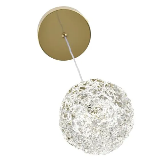 LUMION 8080/1A LEDIO LN25 000  золото/прозрачный металл/акрил Подвесной светильник LED 1*3W 220V TRINO, изображение 5