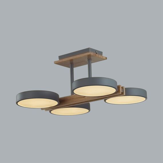 LUMION 8031/72CL LEDIO LN25 264 серый, дерево/металл, акрил Потолочный светильник LED 72W 3000-6000К 220V PLATO, изображение 4
