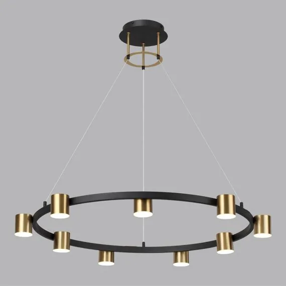 LUMION 6532/58L LEDIO LN23 220 чёрный, латунь Светильник подвесной LED 58W 3000-6000K 2224Лм 220V FLINT, изображение 3