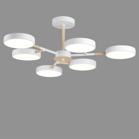 LUMION 5652/99CL LEDIO LN23 276 белый, дерево Люстра потолочная LED 108W 3000-6000K 5385Лм 220V BRAD, изображение 3