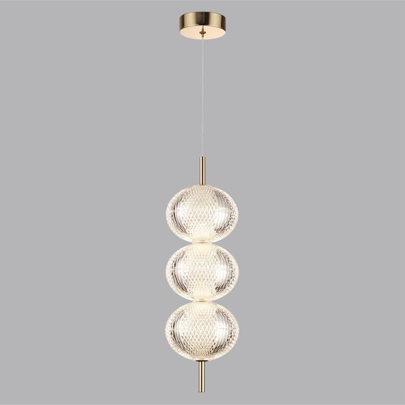 LUMION 6577/18L LEDIO LN24 золото/прозрачный/металл/пластик Подвес LED 18W 220V CAPRICE, изображение 4