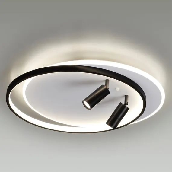 LUMION 5603/75CL LEDIO LN23 244 белый, черный Люстра потолочная LED диммир. с ДУ 75W 3000-6000К 6117Лм 220V NAOKO, изображение 3