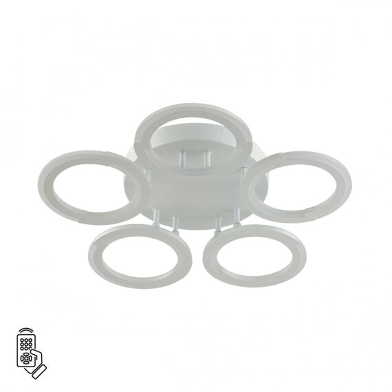 LUMION 8027/55CL LEDIO LN25 247 белый/белый, металл/акрил Потолочный светильник с ПДУ LED 55W 3000-6000К 220V KALIFA
