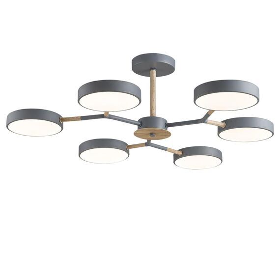 LUMION 5651/99CL LEDIO LN23 275 серый, дерево Люстра потолочная LED 108W 3000-6000K 5385Лм 220V BRAD, изображение 3