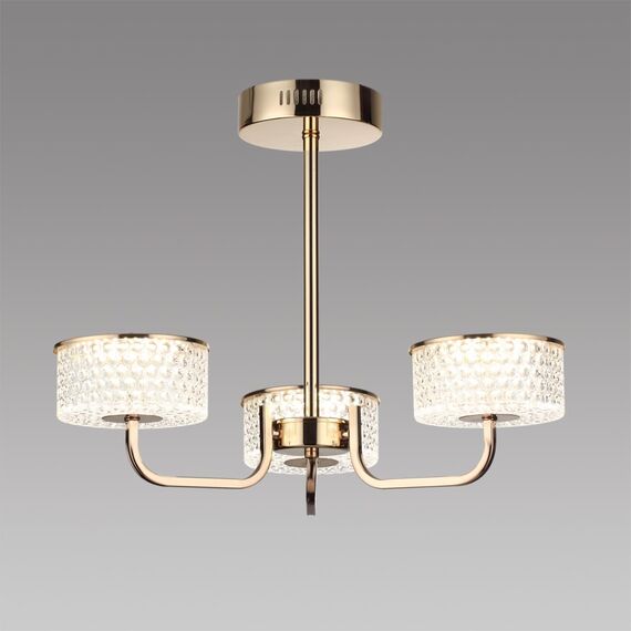 LUMION 6579/40CL LEDIO LN24 золото/прозрачный/металл/пластик Люстра потолочная LED 40W 220V VENICE, изображение 3