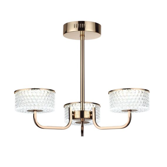 LUMION 6579/40CL LEDIO LN24 золото/прозрачный/металл/пластик Люстра потолочная LED 40W 220V VENICE, изображение 7
