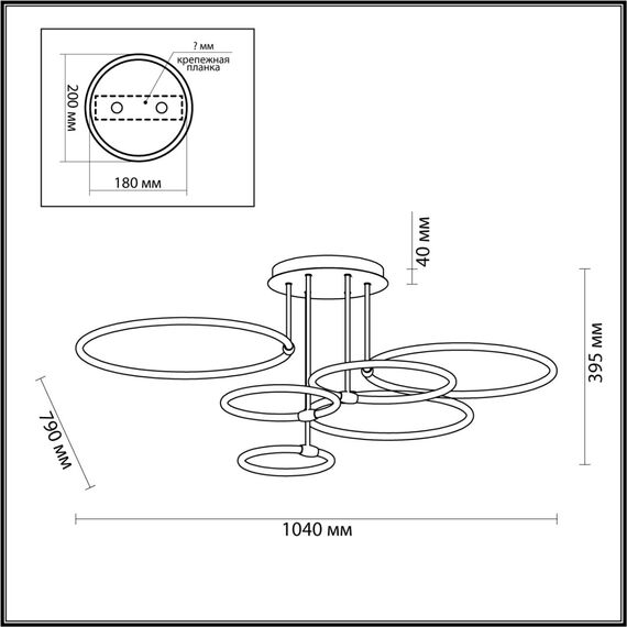 LUMION 5282/99CL LEDIO LN23 226 белый, хром Люстра потолочная LED 156W 3000-6000K 9899Лм 220V URSULA, изображение 2