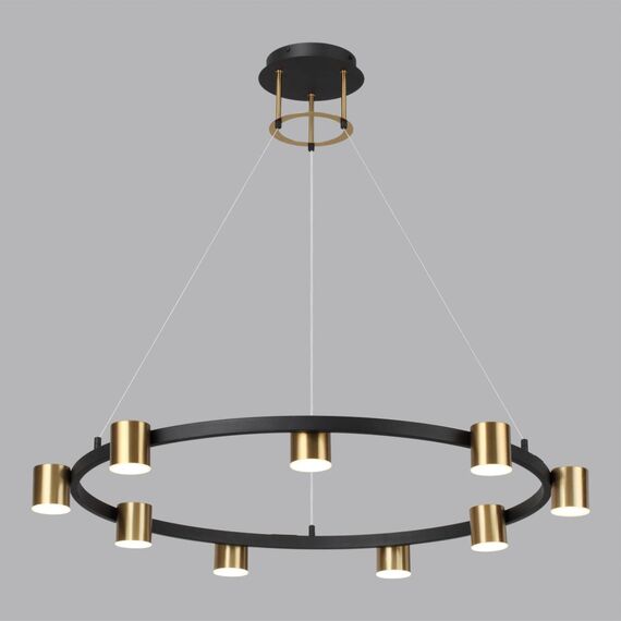 LUMION 6532/58L LEDIO LN23 220 чёрный, латунь Светильник подвесной LED 58W 3000-6000K 2224Лм 220V FLINT, изображение 3