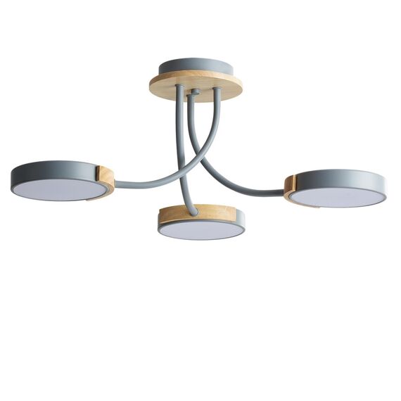 LUMION 5655/54CL LEDIO LN23 278 серый, дерево Люстра потолочная LED 54W 3000-6000K 3125Лм 220V ARLEY
