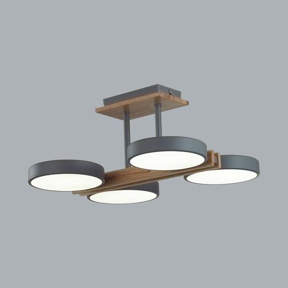 LUMION 8031/72CL LEDIO LN25 264 серый, дерево/металл, акрил Потолочный светильник LED 72W 3000-6000К 220V PLATO, изображение 5