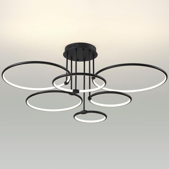 LUMION 6506/99CL LEDIO LN23 229 чёрный Люстра потолочная LED 156W 3000-6000K 9899Лм 220V URSULA, изображение 3