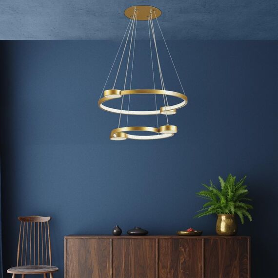 LUMION 5247/79L LEDIO LN23 000 матовое золото Светильник подвесной диммир. с ДУ LED 79W 4088Лм 220V SHERIDAN, изображение 3