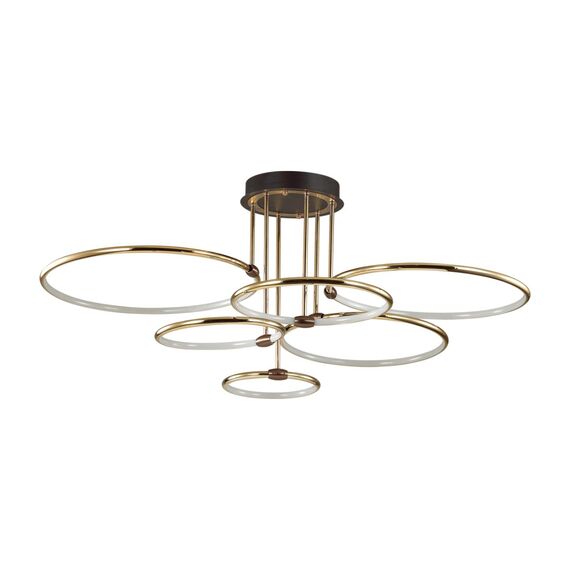 LUMION 5283/99CL LEDIO LN23 228 золотой, коричневый Люстра потолочная LED 156W 3000-6000K с пультом ДУ 9899Лм 220V URSULA