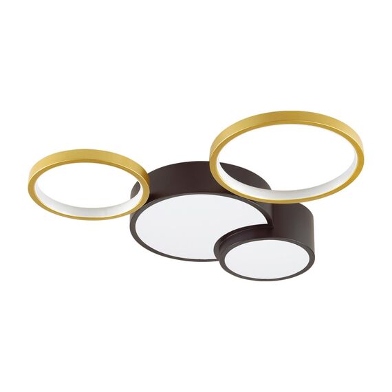 LUMION 5255/64CL LEDIO LN23 000 черный, матовое золото Люстра потолочная диммир. с ДУ LED 64W 4224Лм 220V NORBERT