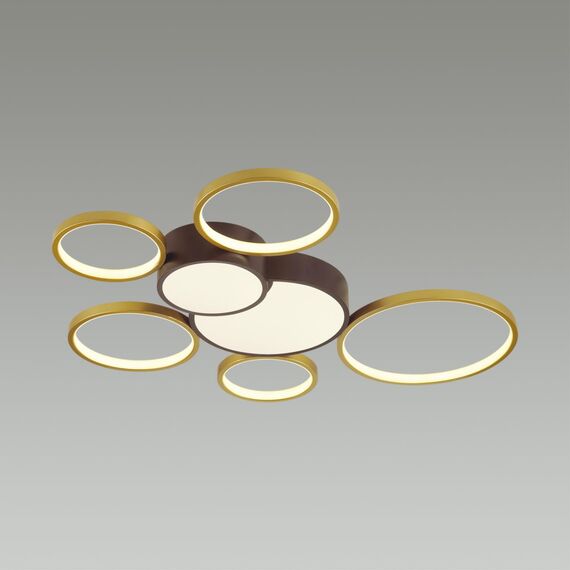 LUMION 5256/99CL LEDIO LN23 000 черный, матовое золото Люстра потолочная диммир. с ДУ LED 126W 8316Лм 220V NORBERT, изображение 4