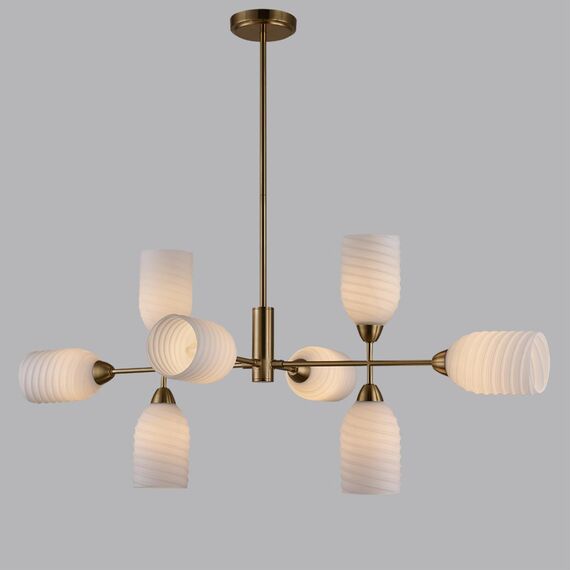 LUMION 6512/8C MODERNI LN23 115 латунь Люстра потолочная E14 8*40W 220V MONROE, изображение 3