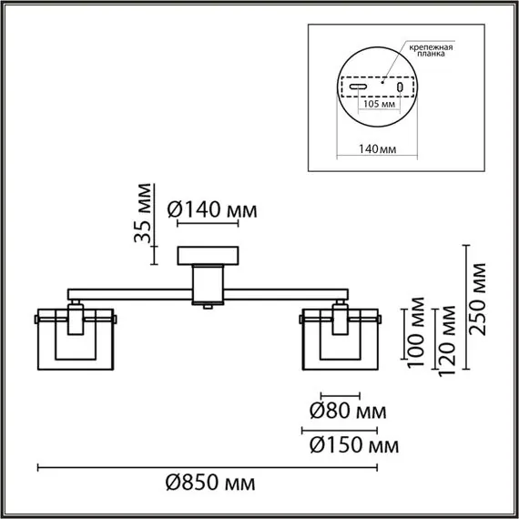 LUMION 6587/8C MODERNI LN25 91 золото/прозрачный, металл/стекло Люстра потолочная E14 8*40W 220V VERDI, изображение 2