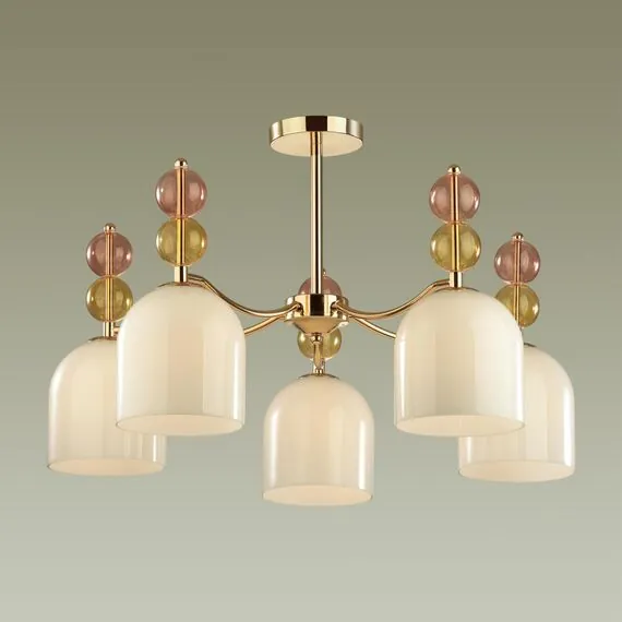LUMION 4589/5C MODERNI LN22 97 золотой Люстра потолочная E27 5*40W 220V GILLIAN, изображение 3
