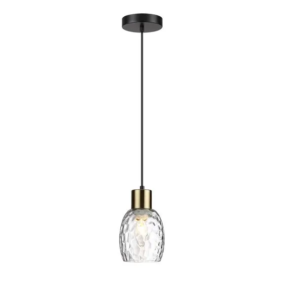 LUMION 6562/1A MODERNI LN25 140 черный, золотой/прозрачный/металл/стекло Подвес E27 1*40W 220V ICE, изображение 4