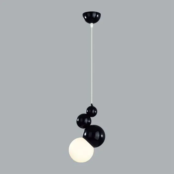LUMION 6566/1A MODERNI LN25 118 черный/белый матовый/металл/стекло Подвес E27 1*40W 220V BLASEN, изображение 6