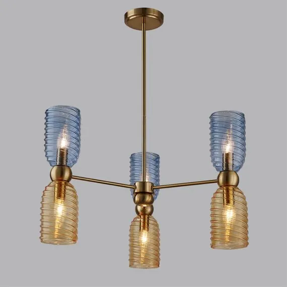 LUMION 6511/6C MODERNI LN23 173 латунь Люстра потолочная E14 6*40W 220V MONROE, изображение 3