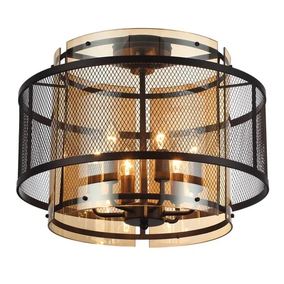 LUMION 8007/6C MODERNI LN25 251 черный/черный, золотой металл/металл, стекло Люстра потолочная Е14 6*40W 220V Zarina, изображение 3