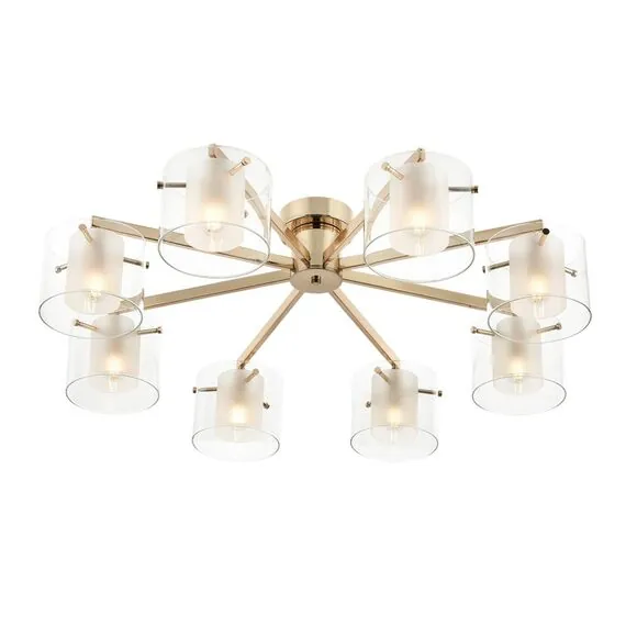 LUMION 6587/8C MODERNI LN25 91 золото/прозрачный, металл/стекло Люстра потолочная E14 8*40W 220V VERDI, изображение 5