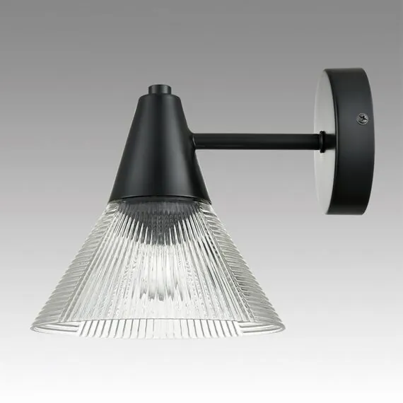 LUMION 6595/1W MODERNI LN25 183 черный/прозрачный, металл/стекло Бра E27 1*60W 220V CORNE, изображение 6