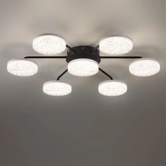 LUMION 8236/7CL LEDIO LN25 000 черный, металл/акрил Люстра потолочная с пультом ДУ LED 90W 3000-6000К 220V DIDANA, изображение 7