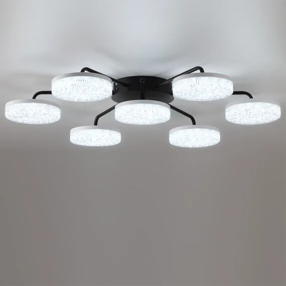 LUMION 8236/7CL LEDIO LN25 000 черный, металл/акрил Люстра потолочная с пультом ДУ LED 90W 3000-6000К 220V DIDANA, изображение 11