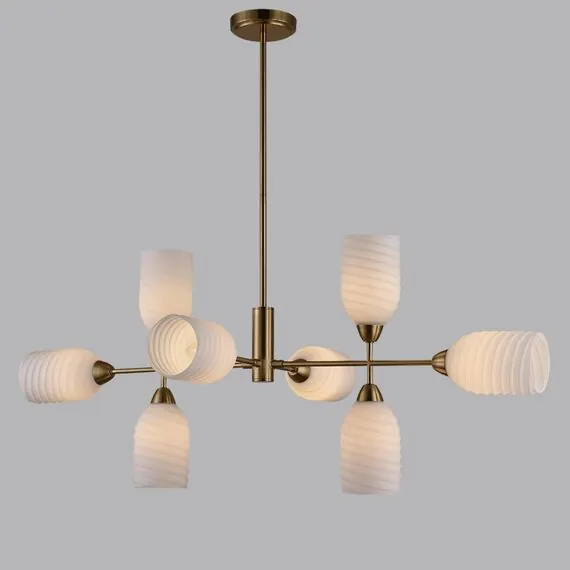 LUMION 6512/8C MODERNI LN23 115 латунь Люстра потолочная E14 8*40W 220V MONROE, изображение 3