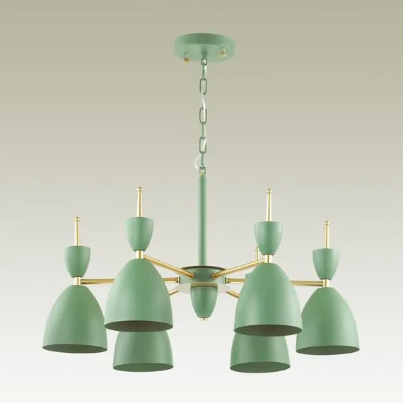 LUMION 3785/6 MODERNI LN19 274 зеленый, золото Люстра E27 6*60W 220V GEMMA, изображение 3