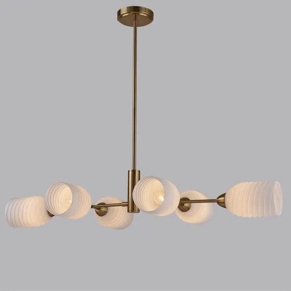 LUMION 6512/6C MODERNI LN23 115 латунь Люстра потолочная E14 6*40W 220V MONROE, изображение 3