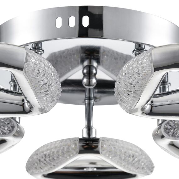 LUMION 8239/5CL LEDIO LN25 000 хром, металл/пластик Люстра потолочная с ПДУ LED 65W 3000-6000K 220V RUANA, изображение 4