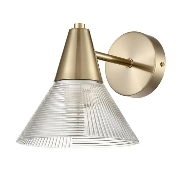 LUMION 6596/1W MODERNI LN25 183 латунь титаниум/прозрачный, металл/стекло Бра E27 1*60W 220V CORNE