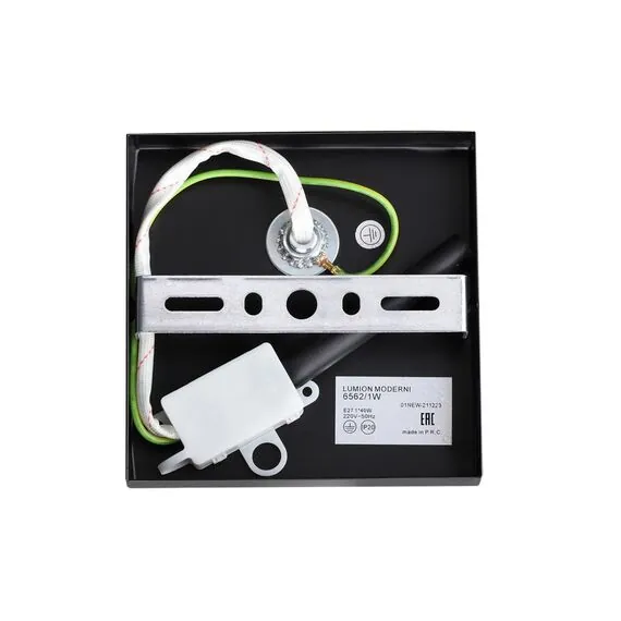 LUMION 6562/1W MODERNI LN25 140 черный, золотой/прозрачный/металл/стекло Бра E27 1*40W 220V ICE, изображение 6