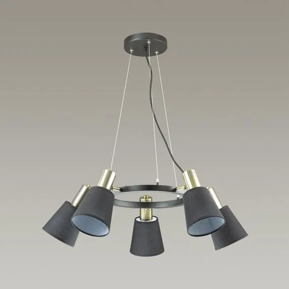 LUMION 3638/5 MODERNI LN19 182 черный Люстра E14 5*40W 220V MARCUS, изображение 4