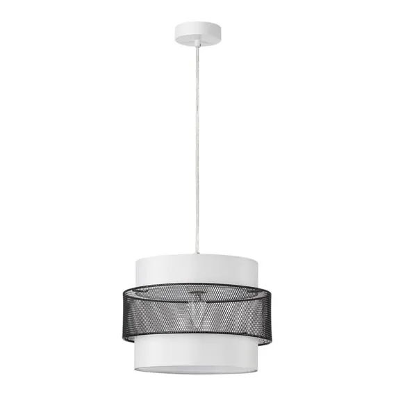 LUMION 8002/1A MODERNI LN25 159 белый, черный металл/металл, текстиль Подвес Е27 60W 220V ANIMAISA