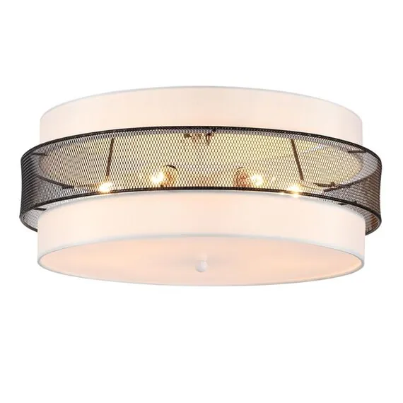 LUMION 8002/6C MODERNI LN25 159 белый, черный металл/металл, текстиль Потолочный светильник Е27 6*60W 220V ANIMAISA, изображение 7
