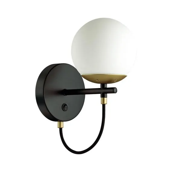 LUMION 5212/1W MODERNI LN22 109 черный, золотой Бра с выкл. E27 60W 220V RANDI