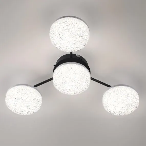 LUMION 8236/4CL LEDIO LN25 000 черный, металл/акрил Люстра потолочная с пультом ДУ LED 55W 3000-6000К 220V DIDANA, изображение 10