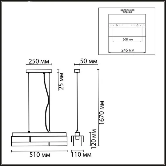 LUMION 8004/3A MODERNI LN25 164 черный/белый,, черный металл/металл Подвесной светильник Е14 3*40W 220V DANA, изображение 2