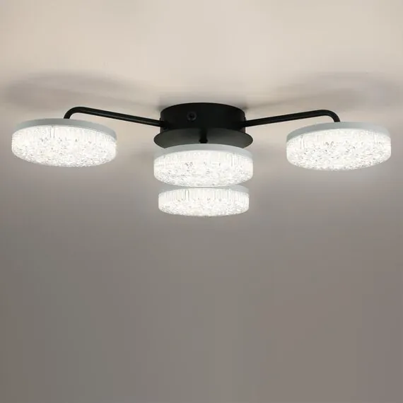 LUMION 8236/4CL LEDIO LN25 000 черный, металл/акрил Люстра потолочная с пультом ДУ LED 55W 3000-6000К 220V DIDANA, изображение 7