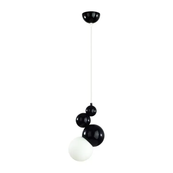 LUMION 6566/1A MODERNI LN25 118 черный/белый матовый/металл/стекло Подвес E27 1*40W 220V BLASEN