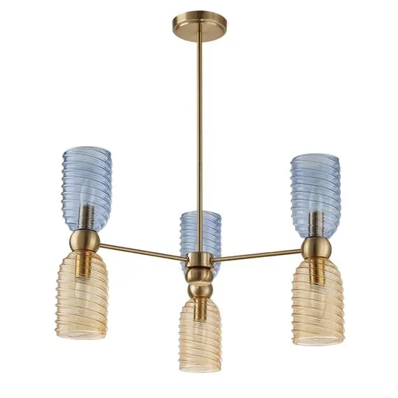LUMION 6511/6C MODERNI LN23 173 латунь Люстра потолочная E14 6*40W 220V MONROE
