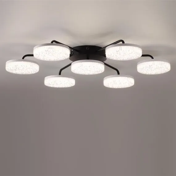 LUMION 8236/7CL LEDIO LN25 000 черный, металл/акрил Люстра потолочная с пультом ДУ LED 90W 3000-6000К 220V DIDANA, изображение 10