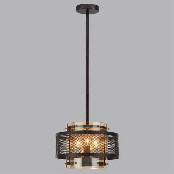 LUMION 8007/3 MODERNI LN25 251 черный/черный, золотой металл/металл, стекло Подвесной светильник Е14 3*40W 220V Zarina, изображение 4
